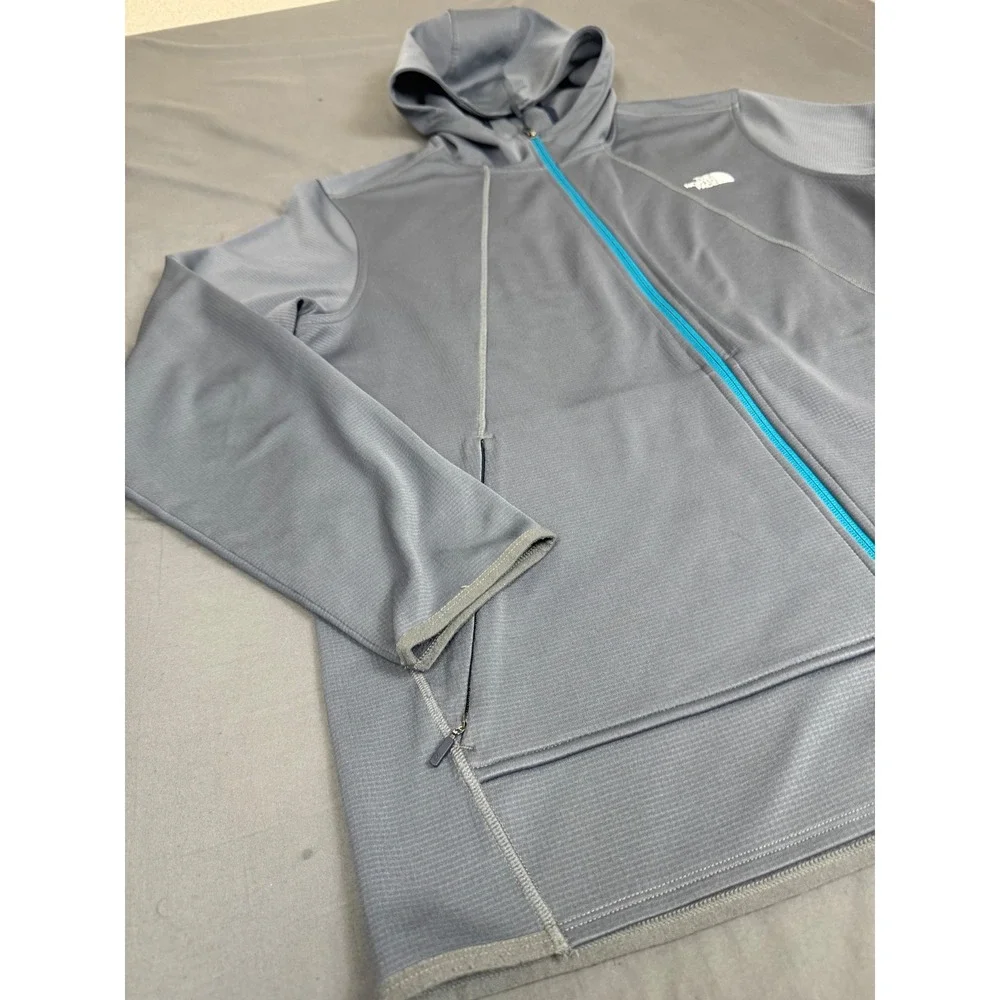 The North Face Mens Proteus Hoodie Gray Full Zip Active Jacket NF0A2SZF XL